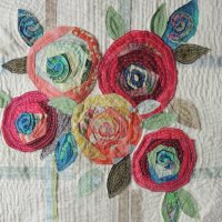 Quilted Rose Cushion Cover